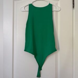 Green High Neck Women's Bodysuit